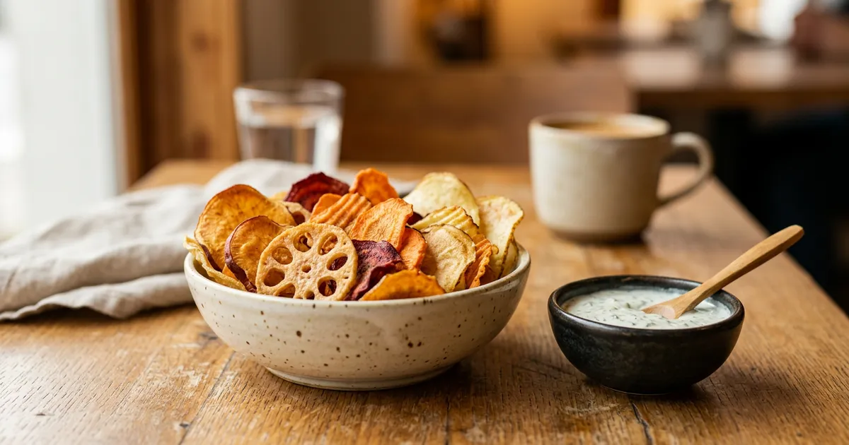 ノンフライヤーで作る野菜チップス｜パリパリに仕上げるコツと温度設定